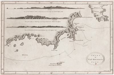 Chart of Van Diemen's Land Tasmania